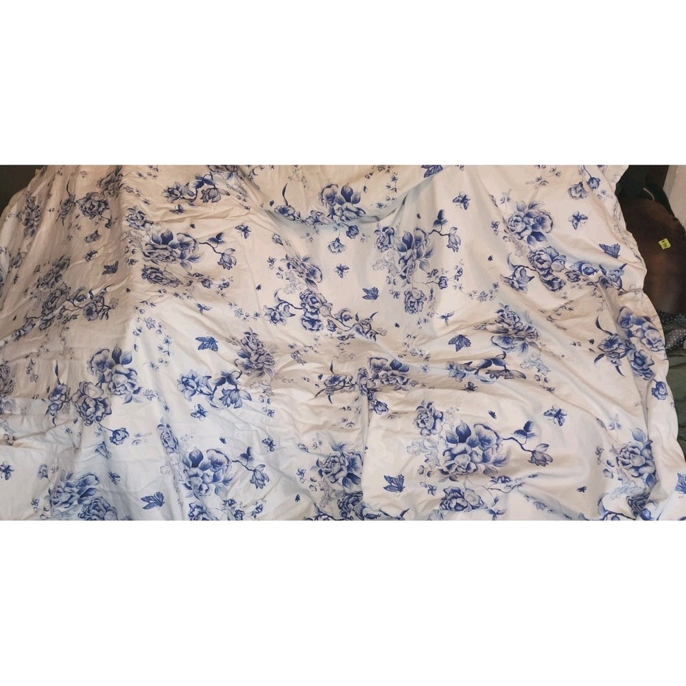 Wedgewood Duvet Cover 3pc Set Floral Toile 100% Cotton Soft High Quality Full S
